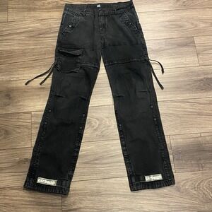 Vintage Marithe Francois Girbaud Womens Flare Jeans 30 X 31 Black Denim RARE Y2K